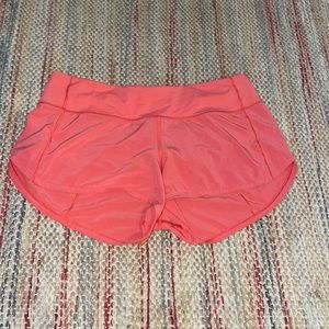 Womens coral Speed Up shorts